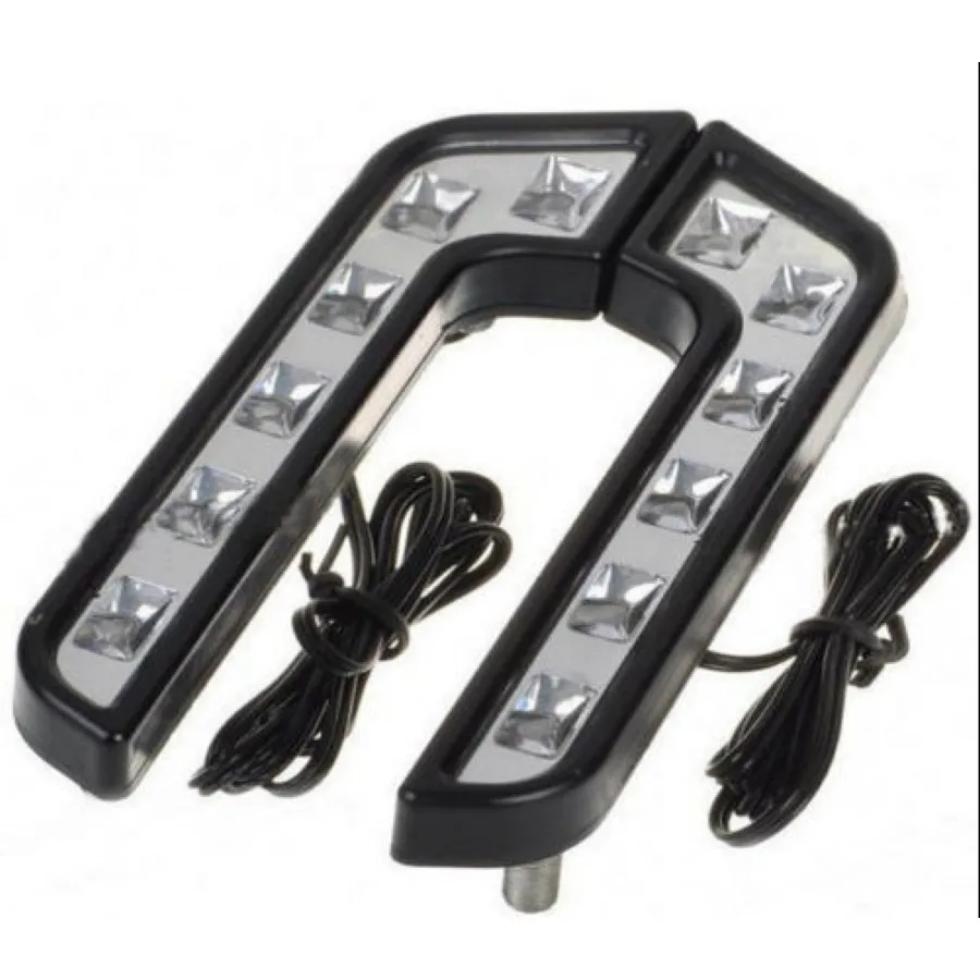 

LED DRL Daytime Running Head Lamp L shape Fog Light white Waterproof Kit 12V Universal Car Styling For Benz Audi