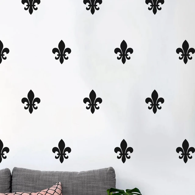 floral fleur de lis wall decal french style art pattern vinyl wall