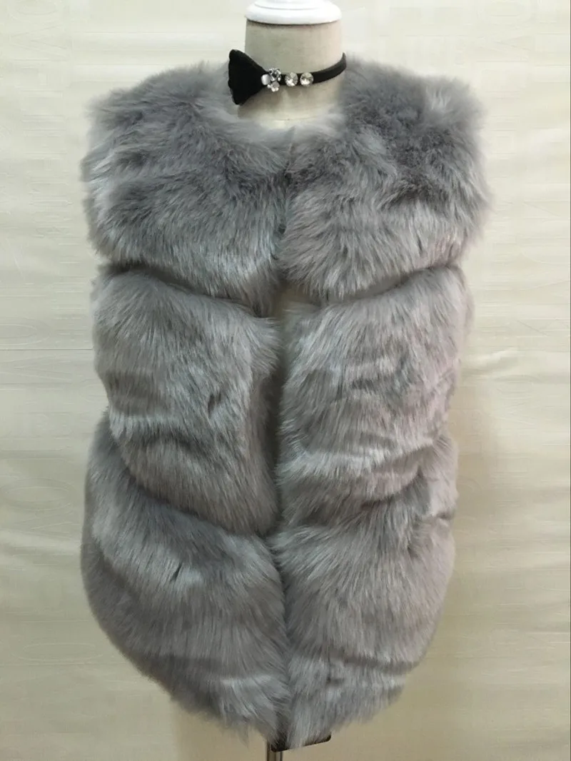 black down jacket ZADORIN 3XL Autumn Winter Thick Warm Faux Fox Fur Vest Women High Quality Fashion V-Neck Short Fur Coat Female Fur Waistcoat goose down coat