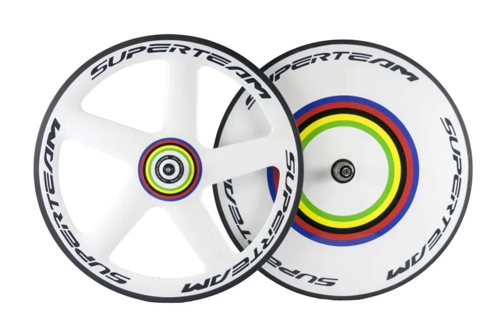 Высокое качество карбоновое дисковое колесо 700c clincher дорожный велосипед передний пять спиц Задний дисковый трек колесная тележка clincher