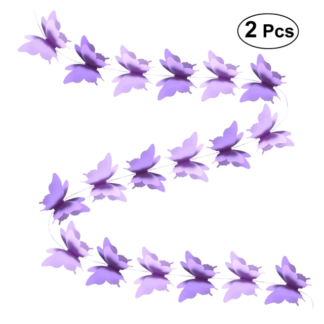 3m Streamers Decorations Wedding Decoration 3D Butterfly Banner Paper