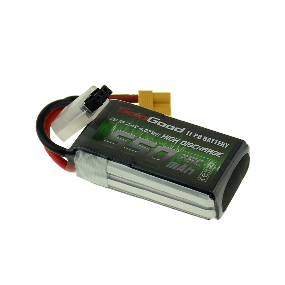 Sologood Lipo Батарея 2S 3S 4S 7,4 V 11,1 V 14,8 V 550 мА/ч, 850 мА/ч, 75C Перезаряжаемые с XT30 XT60H XT60 разъем для гоночного дрона игрушки