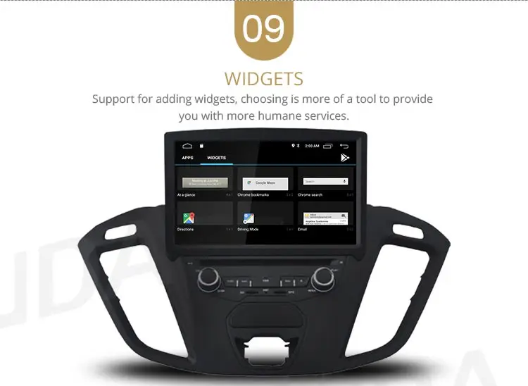 Sale LJDA Android 9.1 Car DVD Player For FORD TOURNEO GPS Navigation 2 Din Car Radio Multimedia WIFI Stereo IPS Headunit Unit RDS 11