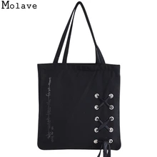 MOLAVE мода Umhangetasche Frauen Leinwand хозяйственная сумка Einkaufstasche Baumwolle Повседневная сумка для покупок nov7