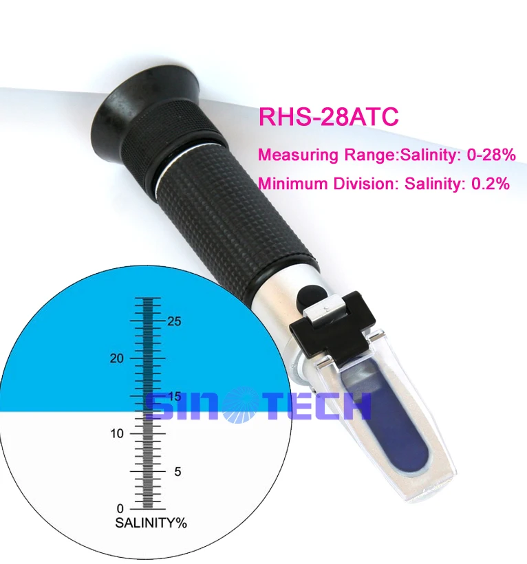 Wholesales Hand held seafood salinity Refractometer(0 28salinity) RHS