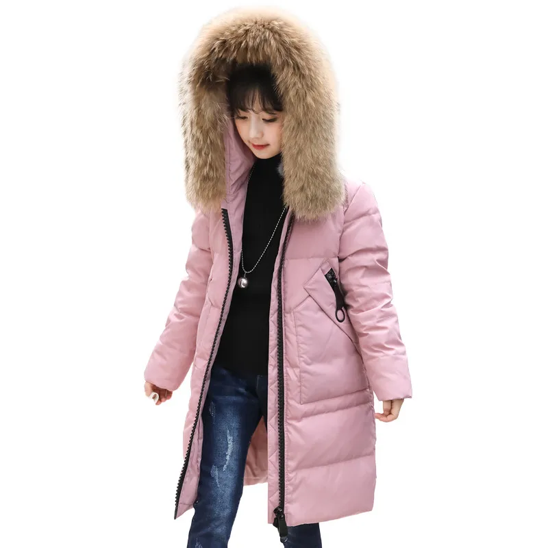 Winter Children Girls Down Long Coat Teenage Kids Warm Thick Real Raccoon Fur Collar Hooded White Duck Down Parka Jackets P02 цена Winter Children Girls Down Long Coat Teenage Kids Warm Thick Real Raccoon Fur Collar Hooded White Duck Down Parka Jackets P02 цены онлайн