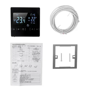 

LCD Touch Screen Thermostat Electric Floor Heating System Water Heating Thermoregulator AC85-240V Temperature Controller 110V 2