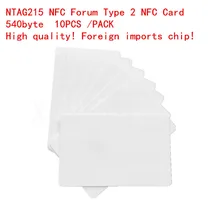 10 шт. ntag215 NFC Forum Тип 2 RFID белый смарт-карты NFC с 540 байт для всех мобильных телефонов NFC устройства