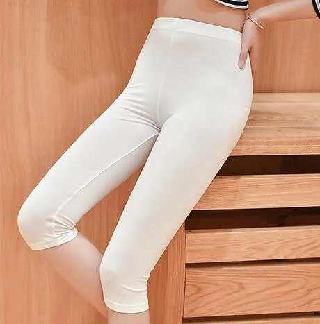 white summer leggings