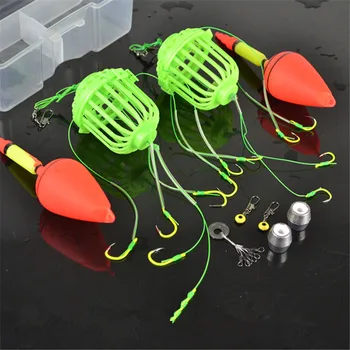 

1Set Explosion Hook Repair Kit Squid Fishing Set Carps Fishing Fluorescent Eagle Claw Hooks Fish Lure with Box Accessories