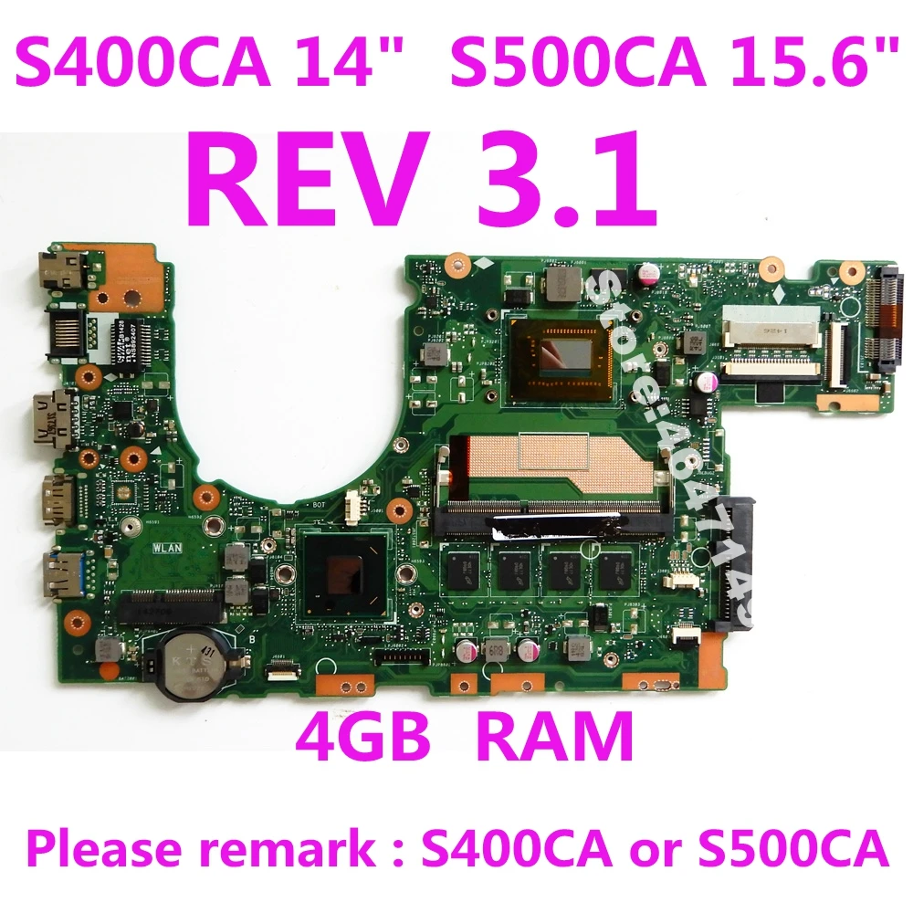 Материнская плата S400CA 2117/i3-3217/i5-3337 CPU 4G REV 3 1 для ASUS S500CA S400C S500C S400 S500 | Компьютеры и