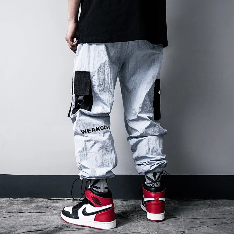 Hip Hop Cargo Pants Men Pocket Loose Trousers Casual Elastic Waist Fahsion Harajuku Streetwear Joggers Male 3