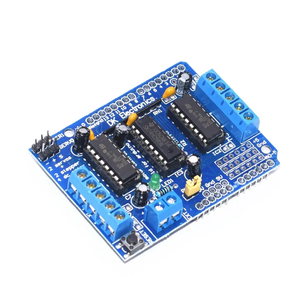 

Free shipping 10pcs/lot L293 Motor shield Motor Drive Shield dual L293D Duemilanove L293 module
