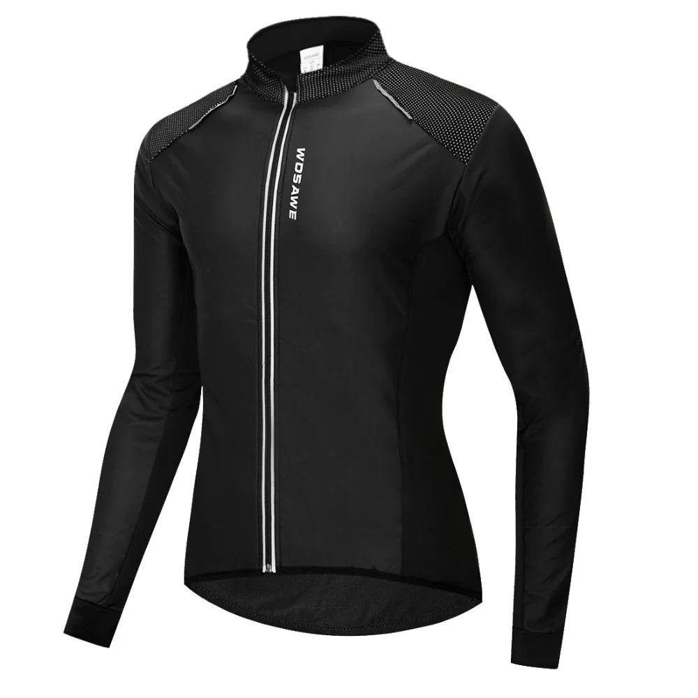 WOSAWE Thermal Cycling Jacket Winter Warm Bicycle Clothing Windproof Soft shell Coat MTB Reflective Cycling Jackets WOSAWE Thermal Cycling Jacket Winter Warm Bicycle Clothing Windproof Soft shell Coat MTB Reflective Cycling Jackets