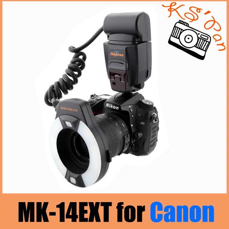 Meike MK 14EXT MK 14 EXT ETTL Macro TTL ring flash AF assist lamp For
