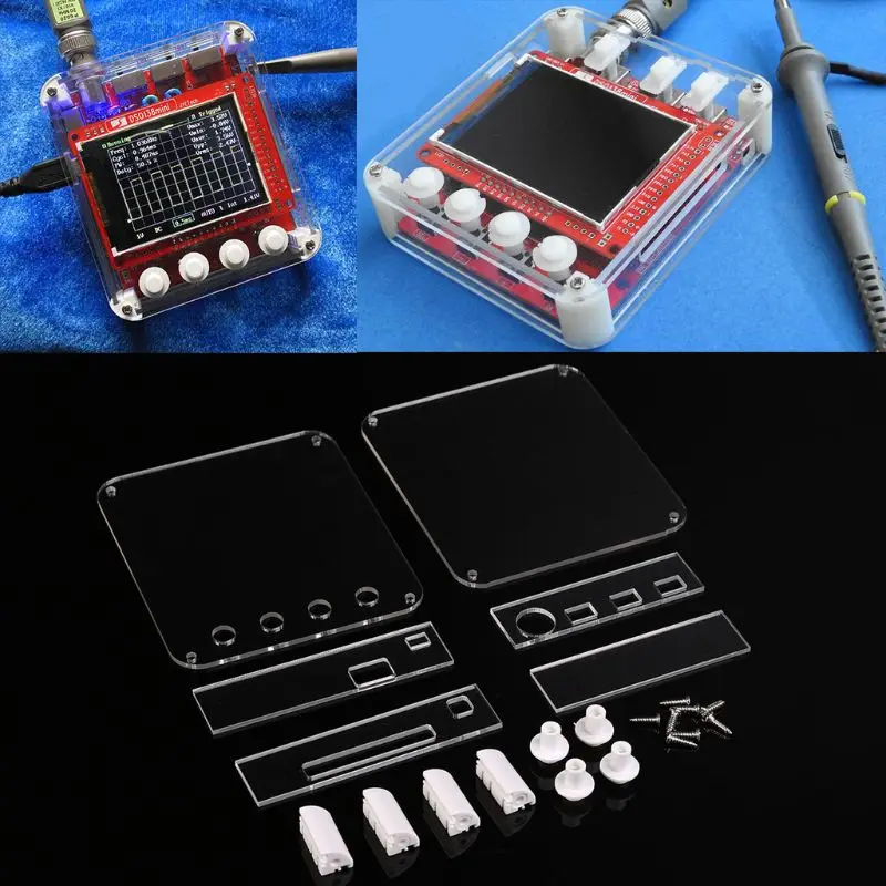

DSO138 Mini Oscilloscope Acrylic Protection Case Anti Scratch Cover DSO138 Mini Oscilloscope Transparent Shield