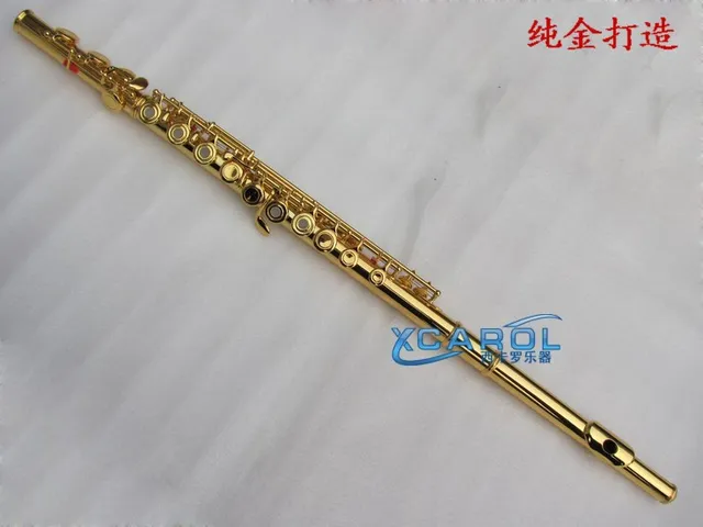 Best price at $284 Cheap Advanced New Gold plate 16 open hole flute C key +E Good sound
