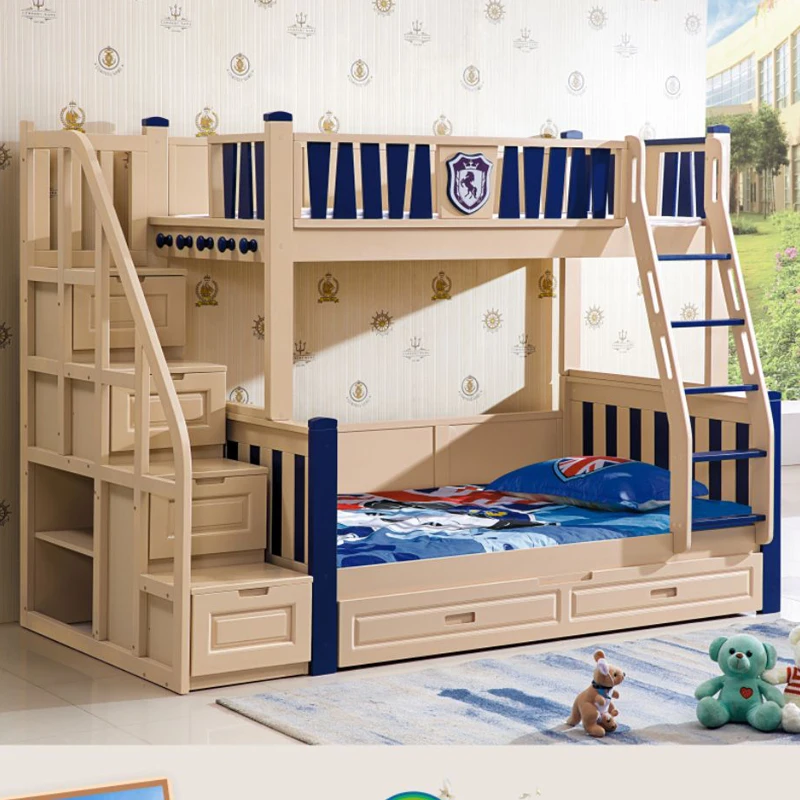 High quality solid wood children bunk bed for kids|Bedroom Sets 