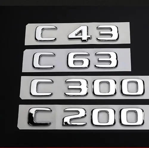Хромированные эмблемы для багажника Mercedes Benz C Class C63 C43 C55 AMG C180 C200 C220 C300 C320 C350 4matic