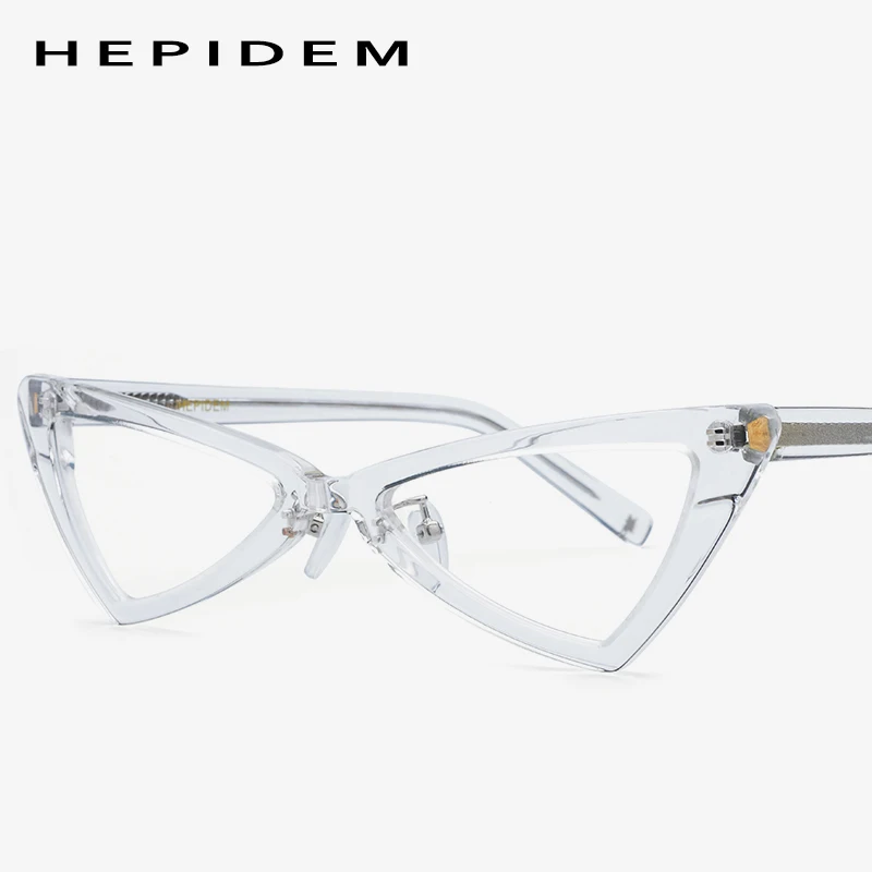

Acetate Eyeglasses Frame Women Brand Designer New Transparent Clear Eyewear Female Cat Eye Spectacles Eye Glasses for Women 9110