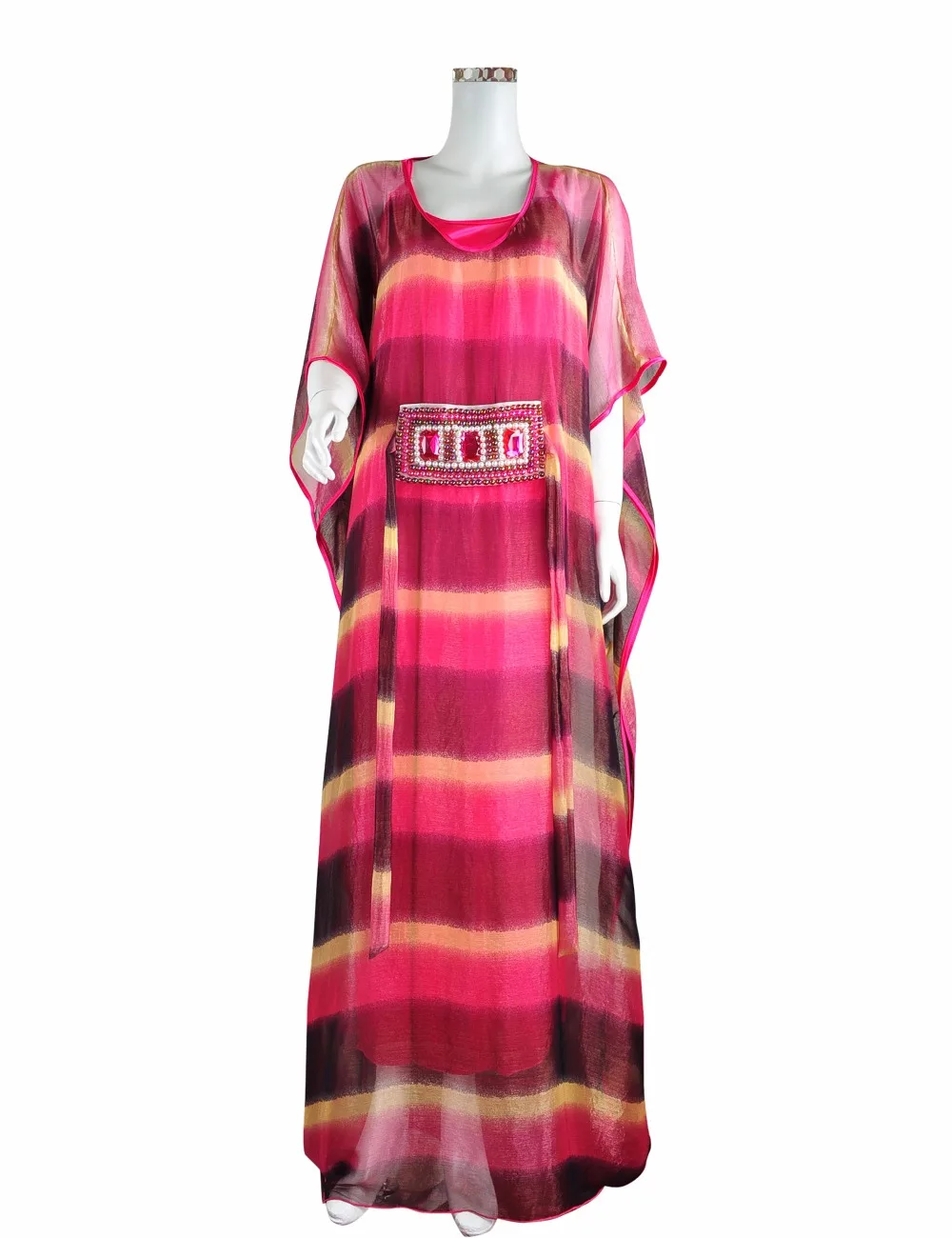 

African dress for women kaftan caftan plus size long Embroidery chiffon dress gown african fashion turkish arabic dress LF-18