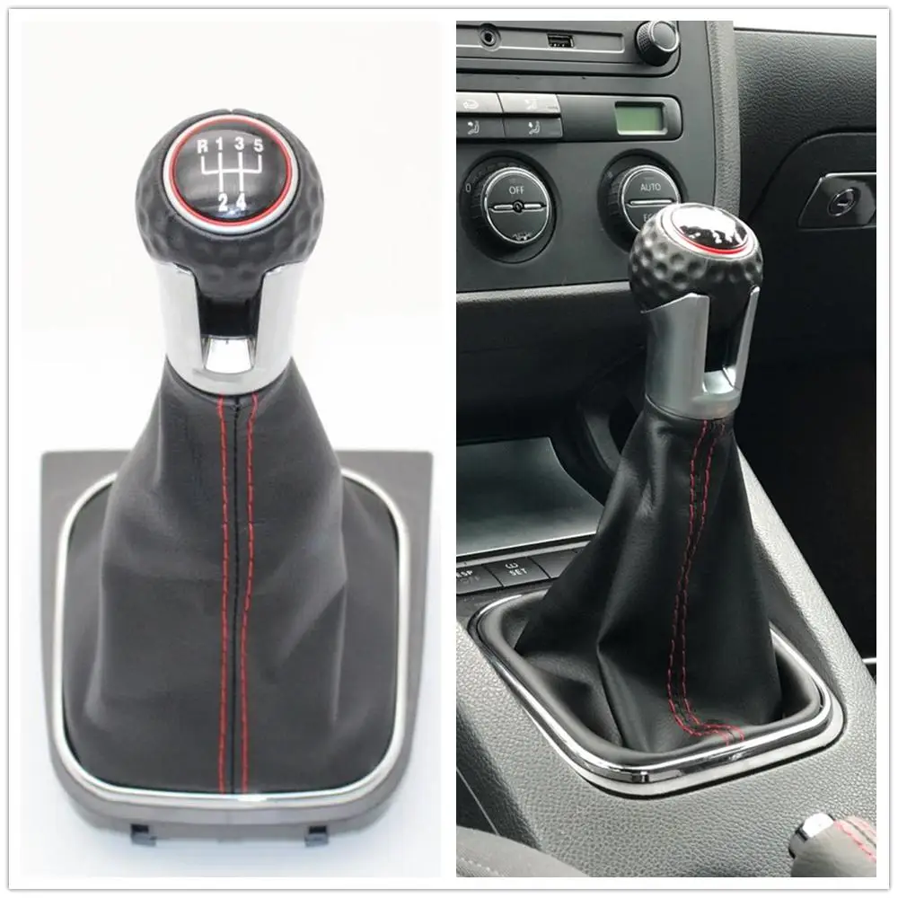 

For VW Golf 6 A6 MK6 Varaint GTI GTD R20 2009 2010 2011 2012 2013 Car 5 / 6 Speed Car Stick Gear Shift Knob With Leather Boot