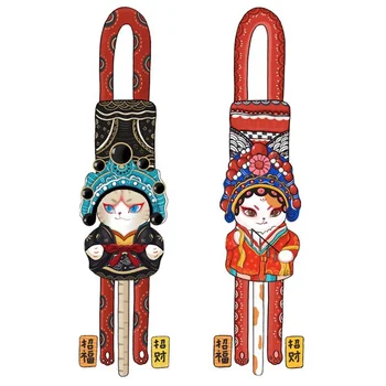 

Pet Cat Door Holder Cat Teaser Farewell To My Concubine Beijing Opera Squeaky Scratch Toy Cat Kitten Door Hanging Wand Toy