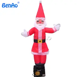 AD042 BENAO DHL Бесплатная доставка + вентилятор 3 м высота взорвать размахивая человек, Реклама танцоры воздуха Санта Клаус в форме