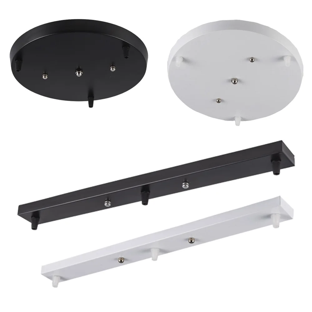 Us 11 34 37 Off Diy Ceiling Mounted Base Canopy Plate 3 Heads Chandeliers Pendant Light Hanging Lighting Ceiling Accessories Black White In Lamp