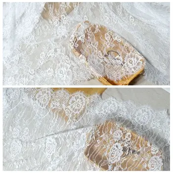 

GLace 3M/Lot 2style Net Flower Gauze High Qualtiy Clothing Fabric Wedding Veil Dress Eyelash Lace Accessories TX663