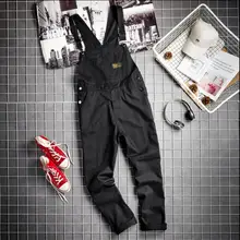 Мужской комбинезон Новинка Лето Осень повседневные шаровары рабочие брюки с нагрудником комбинезоны мужские модные хип-хоп брюки комбинезон