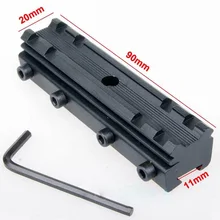 Ласточкин хвост 11мм Ласточкин хвост на 20мм Уивер Пикатинни Базовая рейка Оптический прицел Конвертер Адаптер Охота