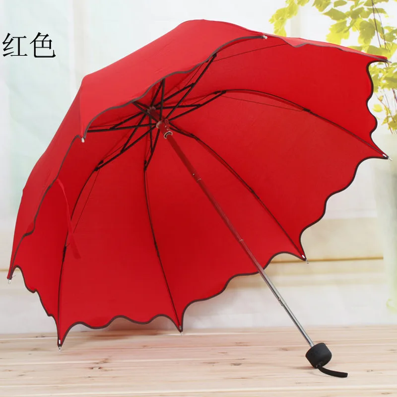 

Women's umbrellas ruffle creative female umbrella provides a comfortable sunscreen umbrella for the princess free sale 3
