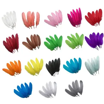 

500pcs/set Head Accessory Decorations Solid Color Feather Wedding Party Wall Decor DIY Handicraft