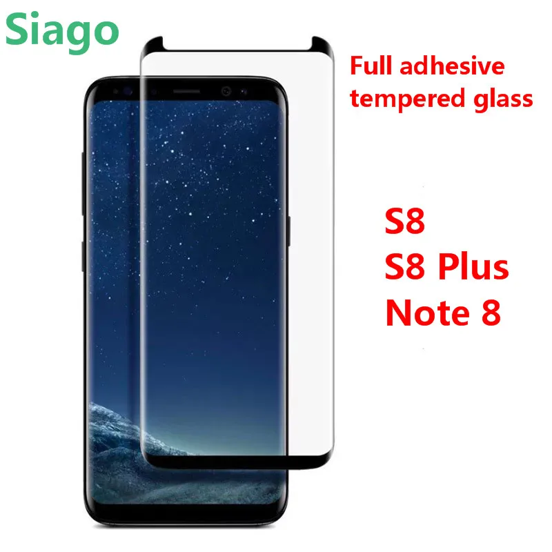S8 tempered glass Full adhesive S8 Plus protective film screen Note 8 tempered glass full cover For Samsung Galaxy newest design