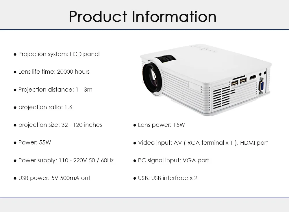 Coolux GP9 GP-9 Мини ЖК-проектор 800x480 пикселей поддержка 1080P 2000 люмен Домашний кинотеатр мультимедийный HD проектор