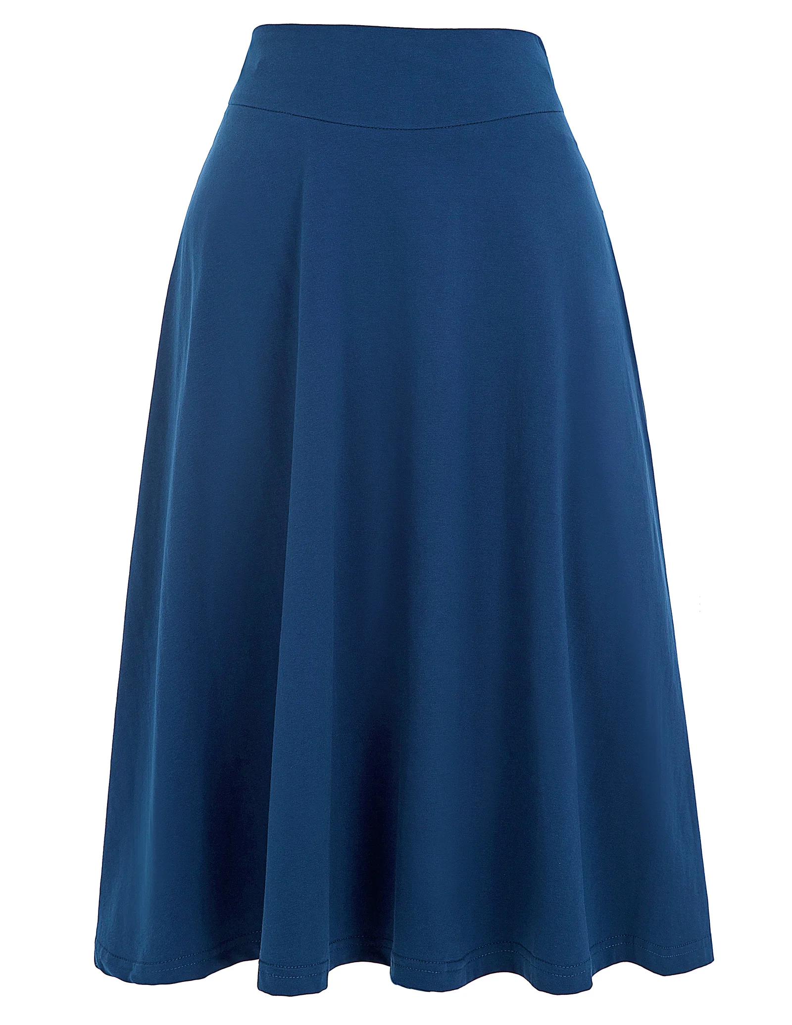 Элегантная плиссированная юбка с высокой талией, черная Расклешенная Юбка До Колена, Ретро стиль, 50 s, рокабилли, Свинг, юбки для женщин, Faldas Saia Jupe - Цвет: Yale Blue