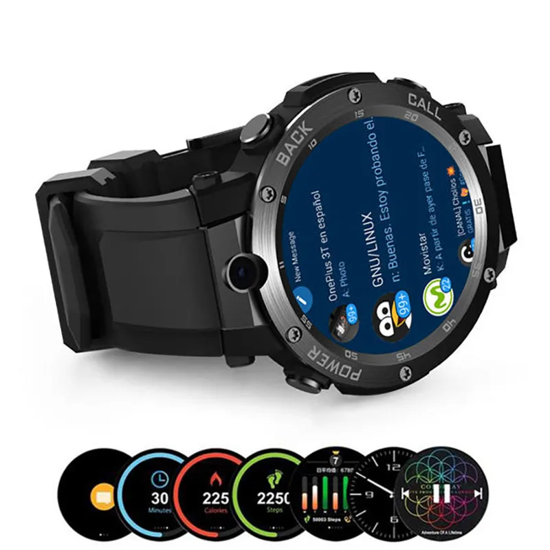 

1.39inch GPS WIFI Smart WristBand Camera Heart Rate Monitor Smart Watch - Black SmartWatch Wrist Watches Men's Sport Newest