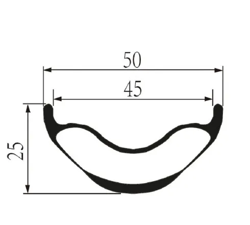 Новое поступление углеродный руль Mtb велосипедная ободная 29 дюймов Mtb с прямыми закраинами Асимметричная 24/27/30/35/40/50 мм Ширина 29 мм Глубина Ems - Цвет: 50mm XC 1 pcs