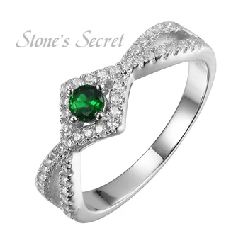 

Hot Sale Russian Chrome Diopside 925 Sterling Silver Ring for Wedding Precious Gemstone Elegant Fine Jewelry