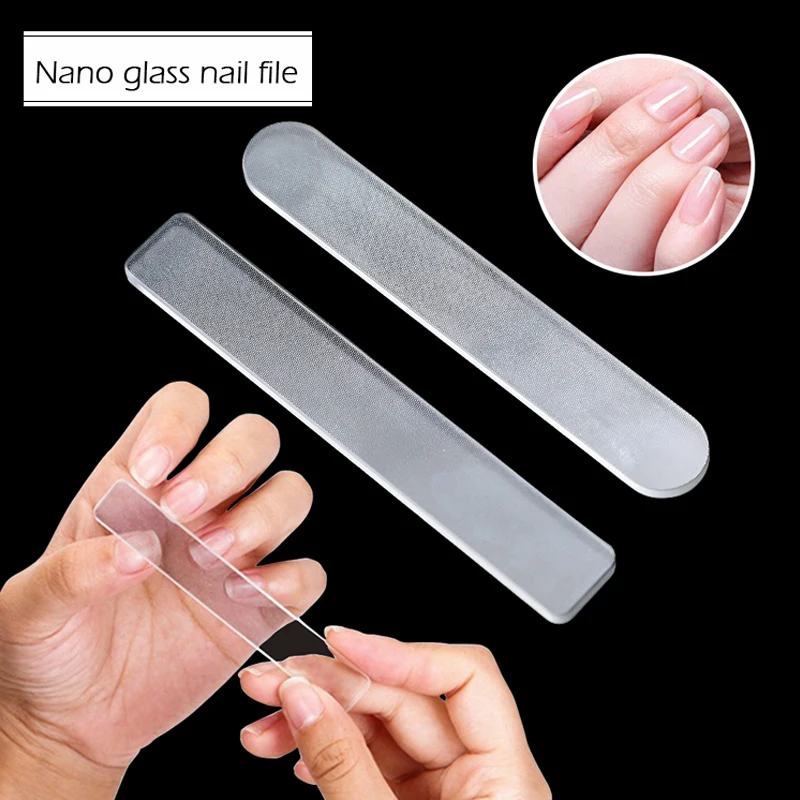 Профессиональный Прочный нано-стеклянный пилочка для ногтей, пилка для маникюра, пилка для дизайна ногтей, стеклянный буфер для полировки, Полировочный пилочка, Полировочный набор