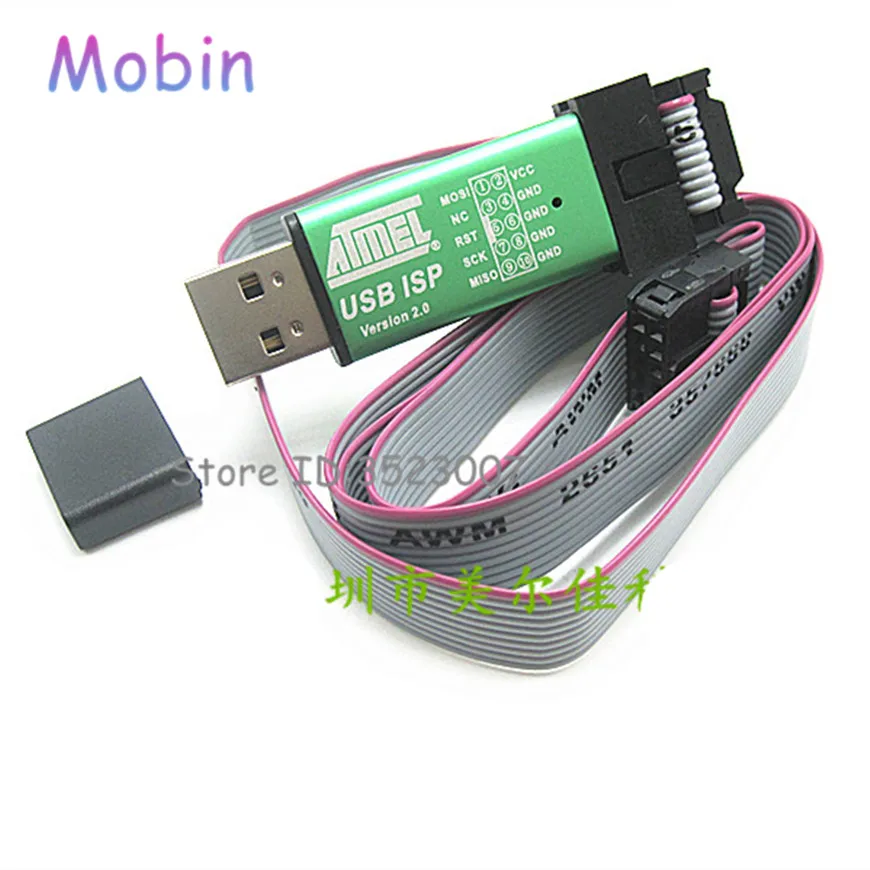 Программатор 5 шт./лот USB ISP USBasp USBisp для 51 AVR поддержка загрузки Win 7 лучшее качество