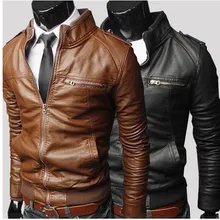 pp Мужская куртка из искусственной кожи Модные поперечные тонкие кожаные куртки для мужчин Высокое качество для мужчин плюс размер m-xxxl