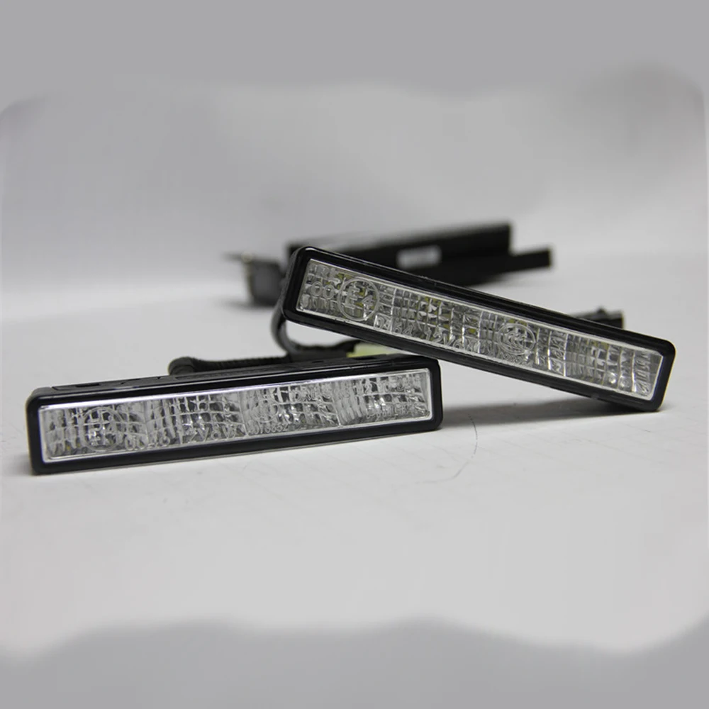 High quality 2 pcs auto drl Daytime Running Light front daylight 4 LED