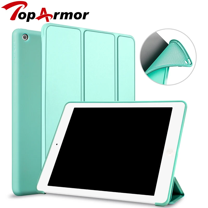 TopArmor Brand For New iPad Pro 10.5 inch 2017 PU leather Smart Cover Case Magnet wake up sleep for Pro10.5 A1701 A1709 | Компьютеры и