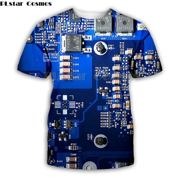 

PLstar Cosmos Electronic chip Hip Hop tshirt Men 3d Full print t-shirts Harajuku Punk Style Women/Unisex Summer short sleeve tee