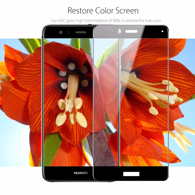 3D Full Cover Screen Protector Tempered Glass For Huawei P10 P9 Nova Plus Ascend P10 Lite Mate 9 Honor 8 6X Cell Phone Film Case