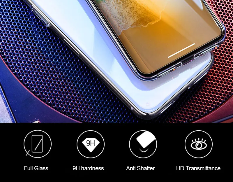 TOMKAS 6D Protective Glass on the For iPhone 7 Screen Protector Glass on the For iPhone 6 6S 7 8 Plus X Protective Film Glass