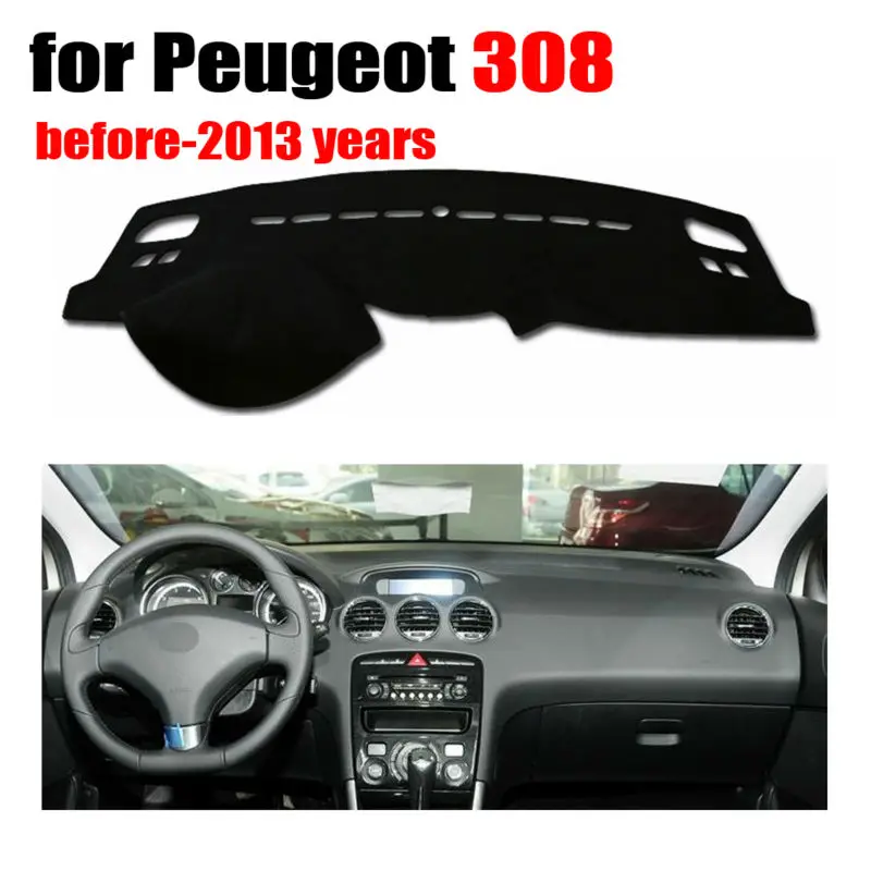 

Car dashboard covers mat for Peugeot 308 before-2013 years Left hand drive dashmat pad dash cover auto dashboard accessories
