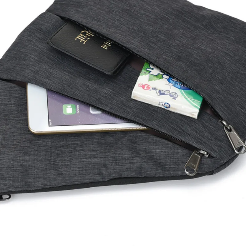 Mens Crossbody Chest Bags Multifunctional USB Charger Headphone Digital Organizer Shoulder Bag Diagonal Package